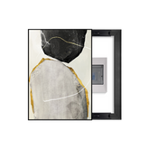 Stone Texture Breaker Box Cover with Gold Edge | Decorative Electrical Panel Art